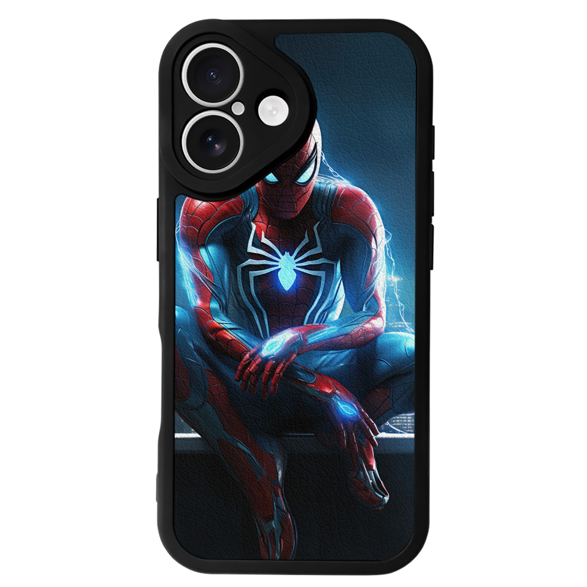 （画像用） Spider Man スパイダーマン 【iPhone 16シリーズ対応】シリコンスマホケース（レザー調） 材質：シリコン